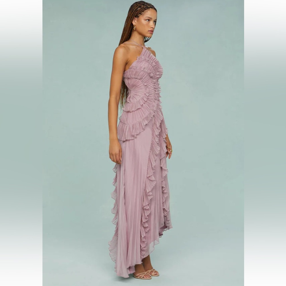 Ruffle Halter Gown
